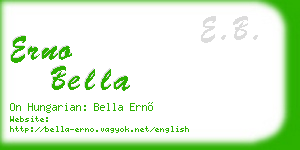 erno bella business card